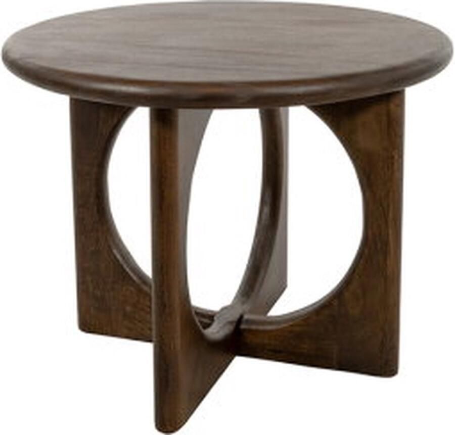 MySons Salontafel Zodiac rond mangohout Ø60 cm Walnoot