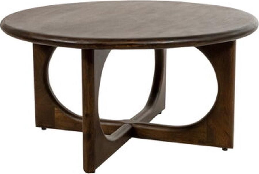 MySons Salontafel Zodiac rond mangohout Ø80 cm Walnoot