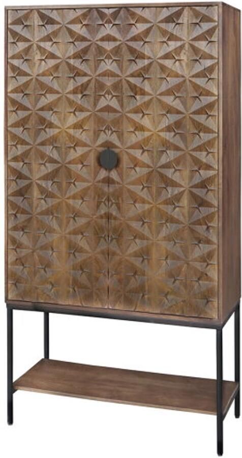 MySons Trinity 2-deurs kast met onderplank Mango Brown Walnut Mix & Match Collection