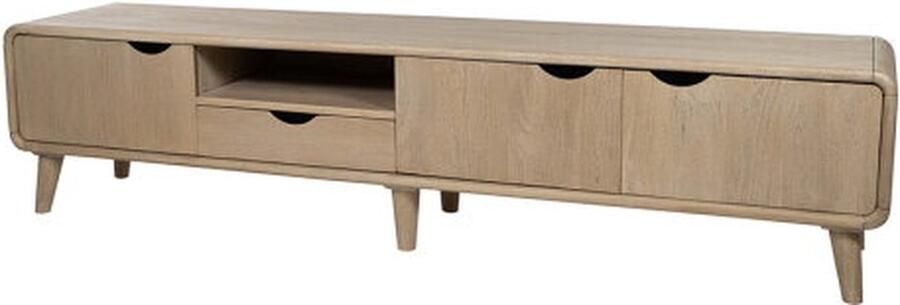 MySons TV dressoir 190 met 3 deuren 1 lade en 1 open vak Acacia Weathered Wood Glostrup Furniture Collection