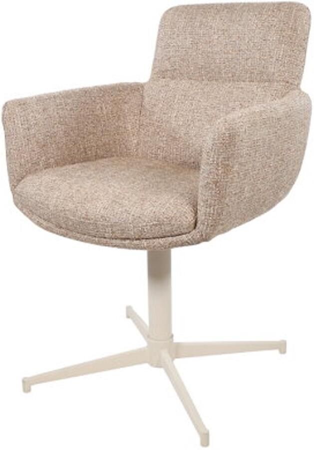 MySons Eetkamerstoel William off-white draaipoot 360 Field Hazel 170 eetkamerstoelen set van 2 - Foto 2