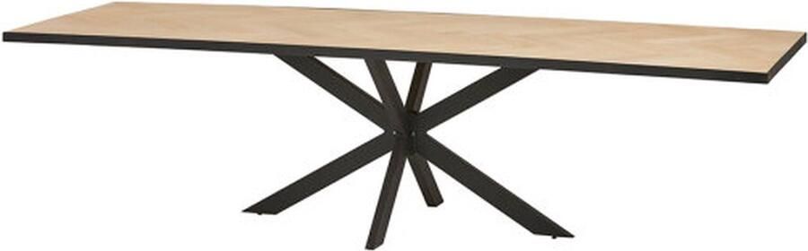 MySons Nijwie Luzern Eetkamertafel 200x100 met metaalrand en spinpoot