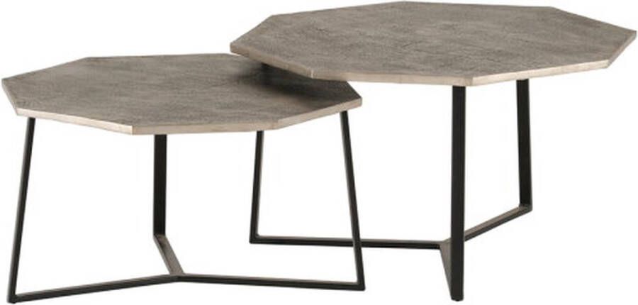 MySons Salontafel Ancona set van 2 Silver antique Meubelplaats