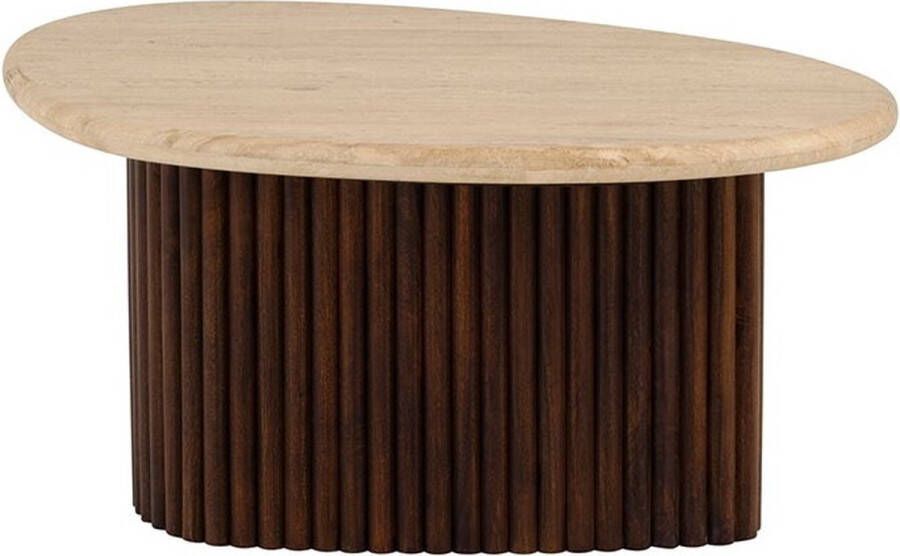 Nijwie Salontafel Memphis 90 cm organisch Travertin Bruin Mysons - Foto 2