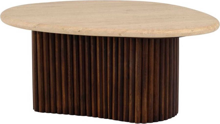 Nijwie Salontafel Memphis 90 cm organisch Travertin Bruin Mysons