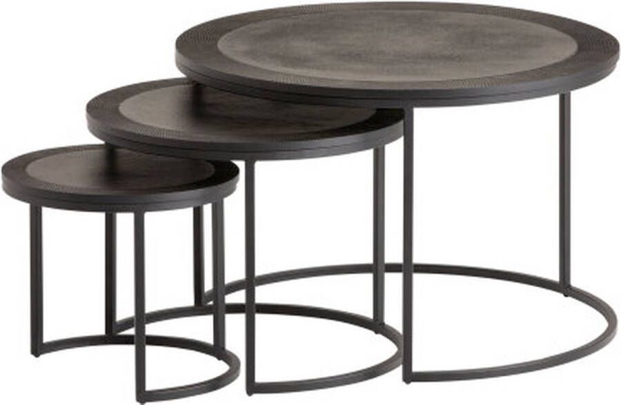 Nijwie Siena salontafel set van 3 Black