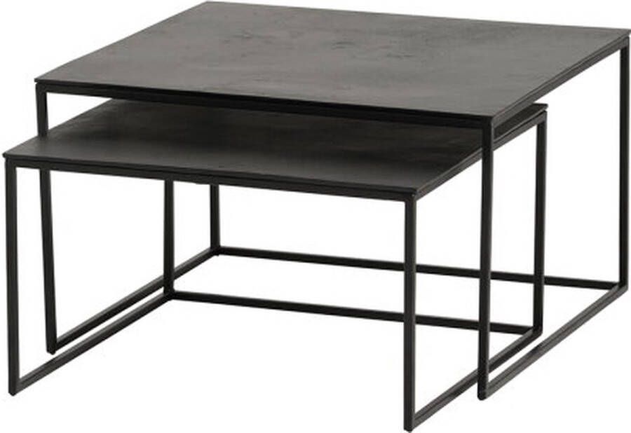 MySons Salontafel Steven set van 2 Large Black antique Meubelplaats