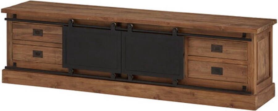 MySons Tv-meubel Beethoven 200 cm teakhout Naturel