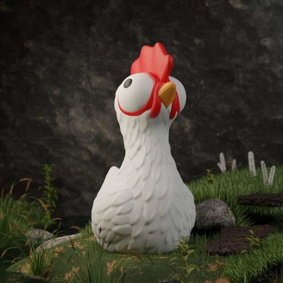 N&M Development Middelgroot Gek Kip Beeldje – Hilarische en Eigenzinnige Dieren Decoratie voor Bureau Plank of Cadeau – Perfect voor Leuk Collectors en Unieke Cadeau Ideeën