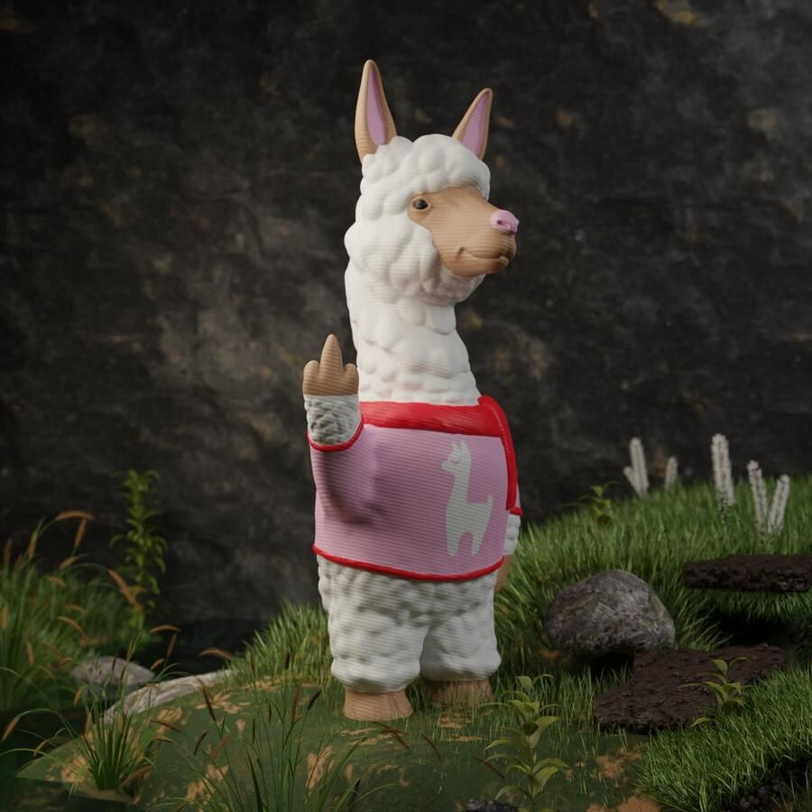 N&M Development Kleine Geit met Middelvinger – Unieke 3D-geprinte bureau decoratie eigenzinnig cadeau voor dierenliefhebbers gedurfde decoratieve blikvanger voor thuis of op kantoor GOAT - Foto 2