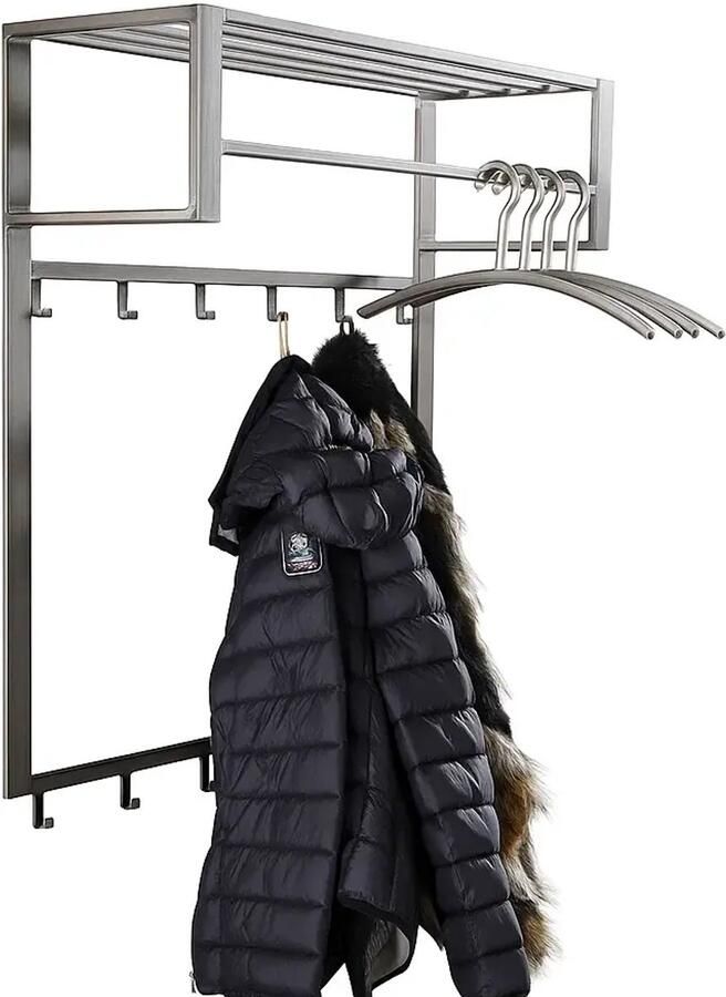 Naamloos Kapstok Industrial hoog B 80 cm H 89 cm grijs