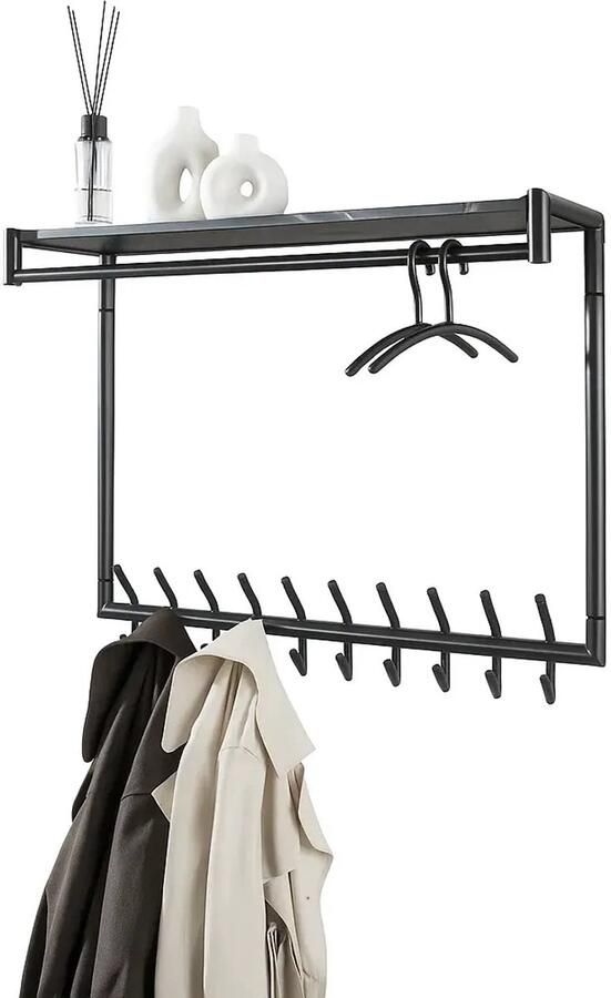 Naamloos Kapstok Tenaro B 100 cm H 80 cm marmer zwart