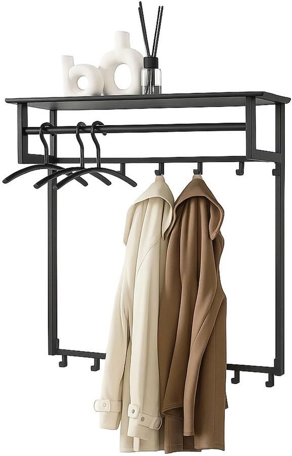 Naamloos Kapstok Tenaro B 80 cm H 90 cm marmer zwart