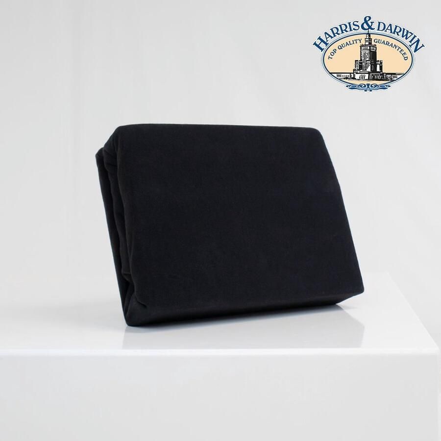 NachtrustOnline Harris&Darwin 100% jersey katoenen Hoeslakens tot 40cm Lekker zacht Dubbel Jersey hoeslaken Zwart 80 90 100x200 cm Twijfelaar