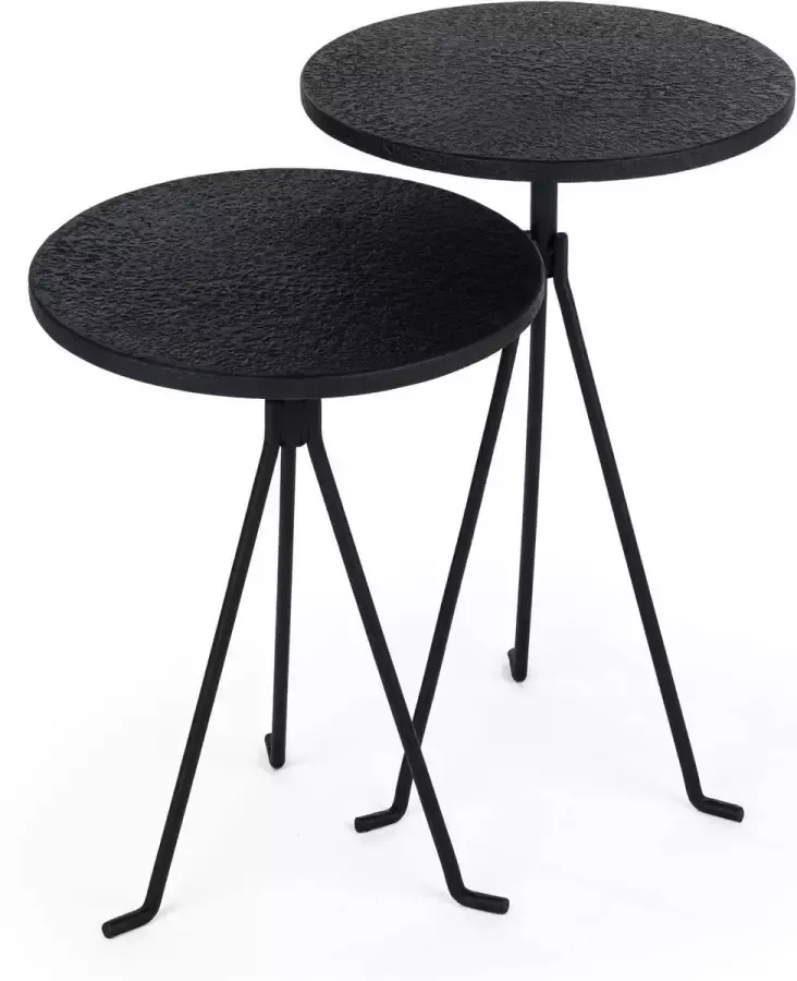 NADUVI Collection Set van 2 salontafels Norro rond