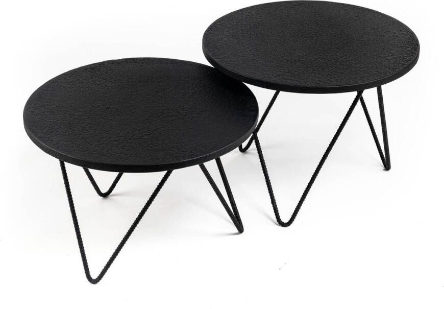 NADUVI Collection Set van 2 salontafels Nozu rond