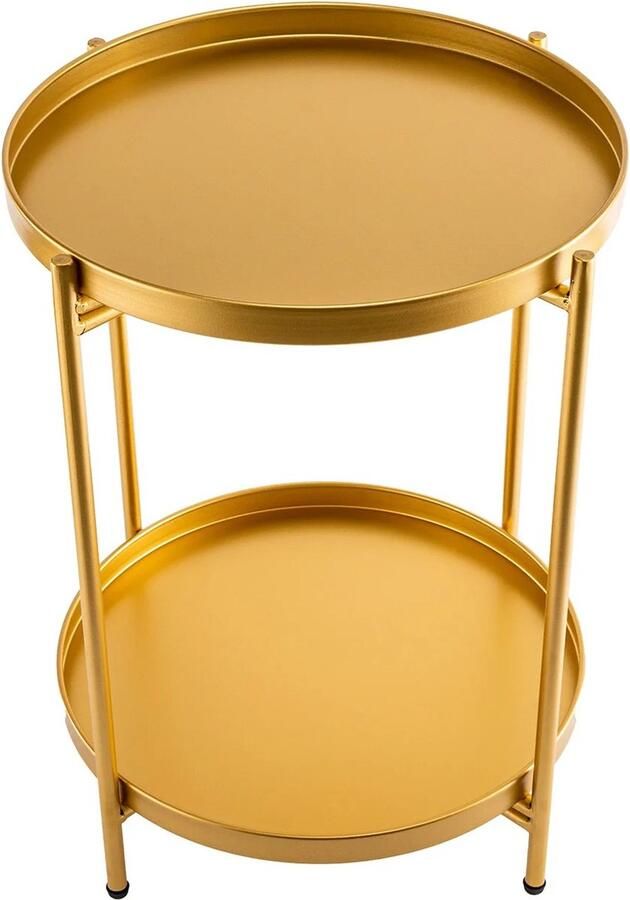 Naiz Bijzettafel Rond Goud 40 x 51.5 cm Anti-slip