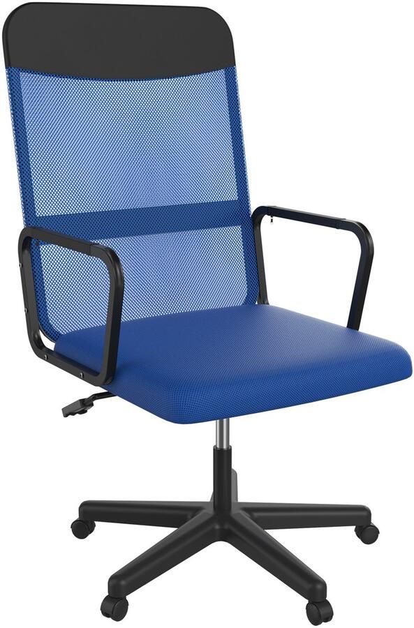 NAIZY Bureaustoel Ergonomische bureaustoel In hoogte verstelbare bureaustoel 360° draaibare stoel Computerstoel met ademend mesh PC-stoel blauw