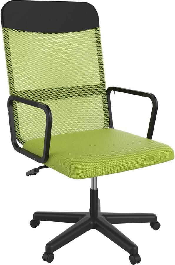 NAIZY Bureaustoel Ergonomische bureaustoel In hoogte verstelbare bureaustoel 360° draaibare stoel Computerstoel met ademend mesh PC-stoel groen