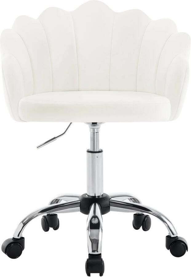 Nami NÁMI Ergonomische Bureaustoel Ergonomische Rugleuning Bloemblad Vorm Fluwele bekleding Verstelbaar in hoogte Veelzijdig gebruik Roze