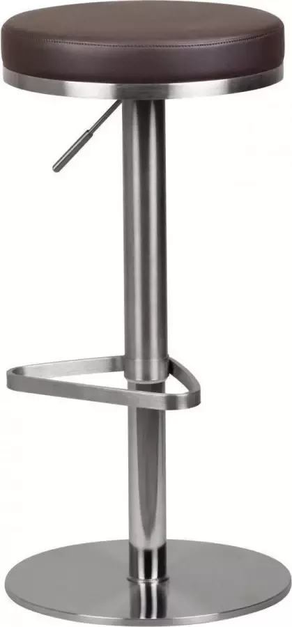 Nancy's Canton Barkruk In Hoogte Verstelbare Barkruk Krukken Kunstleer Bruin