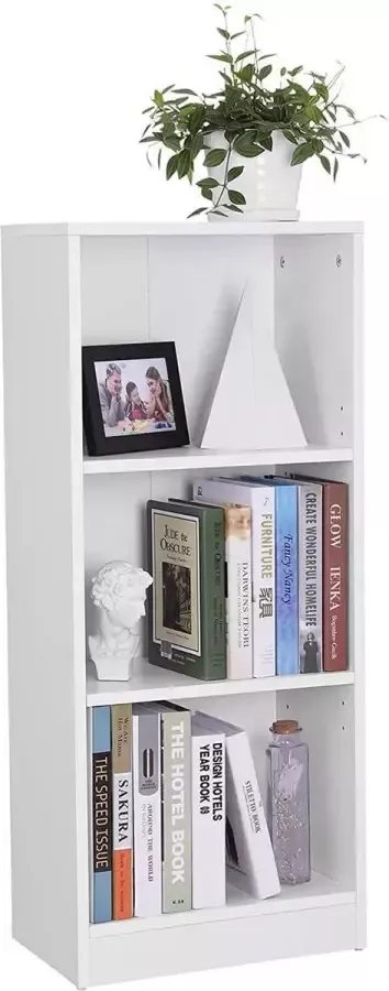 Nancy's Boekenkast met 3 planken Kast met verstelbare planken 40 x 24 x 93 cm