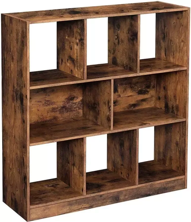 Nancy's Brookline Vintage Boekenkast Opbergkast Kast Voor Boeken Industrieel 86 x 28 x 94 5 cm (L x B x H)