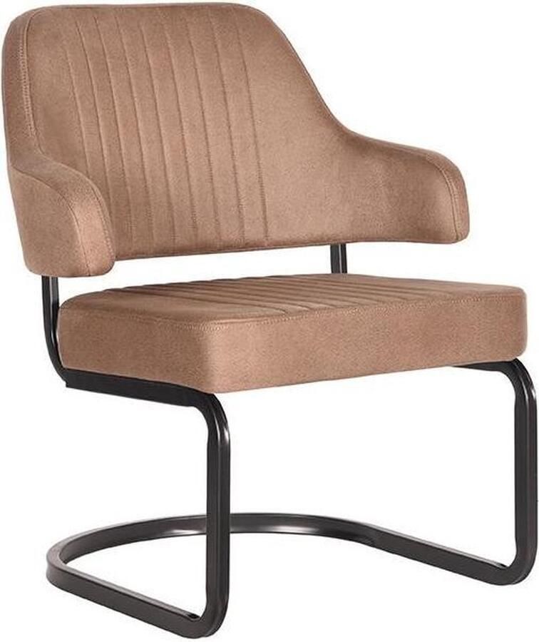 Nancy's Fauteuil Otta Stoel Fauteuils Industrieel Microfiber Stone 67 x 66 x 80 cm