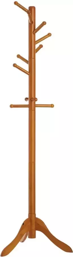Nancy's Goldboro Kapstok Kledingstandaard 11 Haken Massief Hout Rubberhout Boomvormig Eiken 57 x 57 x 172 cm
