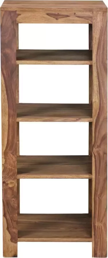 Nancy's Oakes Boekenkast Opbergkast 5 Niveaus Massief Hout Sheesham 44 x 44 x 105 cm Bruin