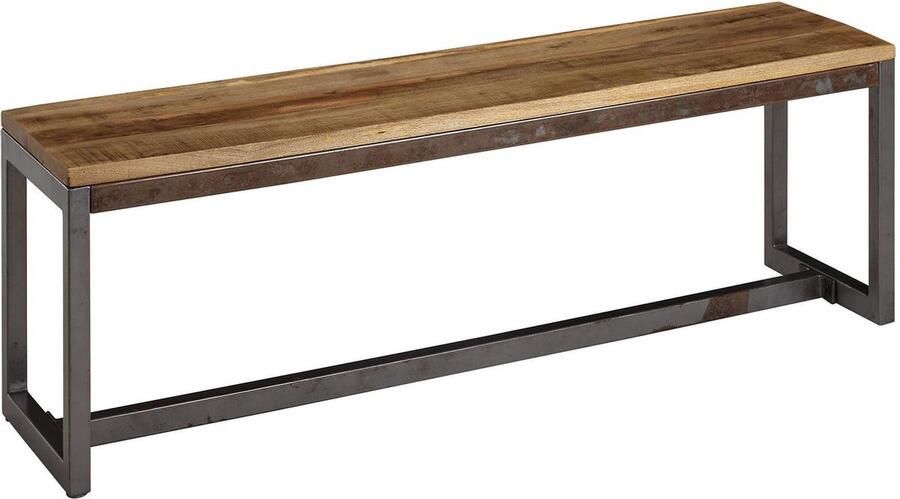 Nancy's Payson Eetkamerbank Houten Bank Massief Mangohout Ijzer 175 120 x 46 x 45 cm