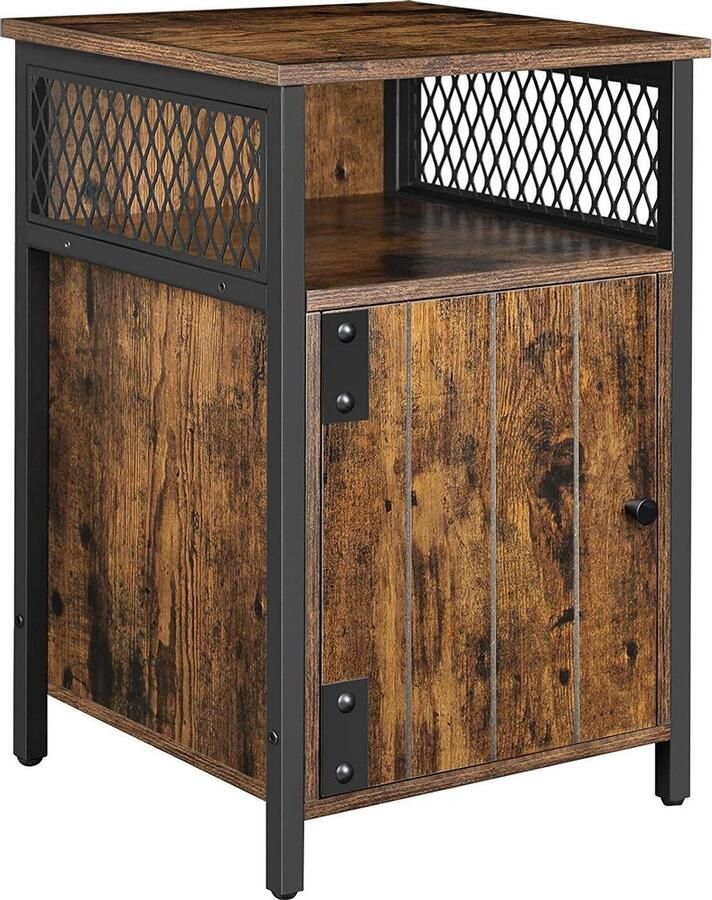 Nancy's Reno Nachtkastje Bijzettafel Industrieel 40 x 40 x 60 cm