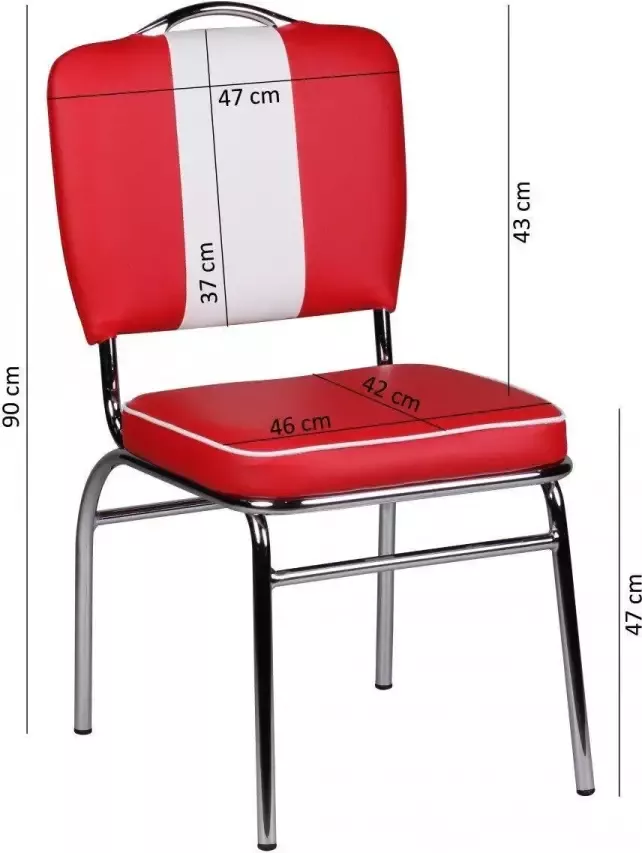 Nancy's Retro Eetkamerstoel Eetstoel Stoel Stoelen