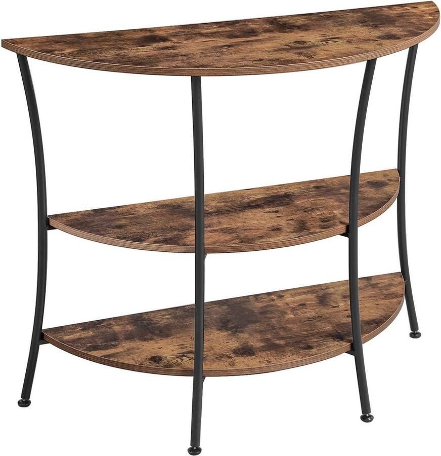 Nancy's Vintage Console tafel Bijzettafel Sidetable Industriële Bijzettafels Dressoir met 3 legplanken 100 x 40 x 80 cm