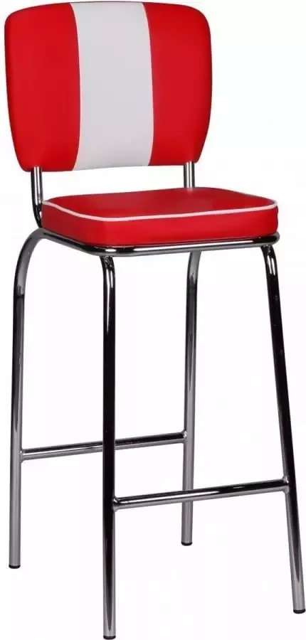 Nancy's Westgate Luxe Retro Barkruk Rood Barkrukken Barkruk Verstelbaar