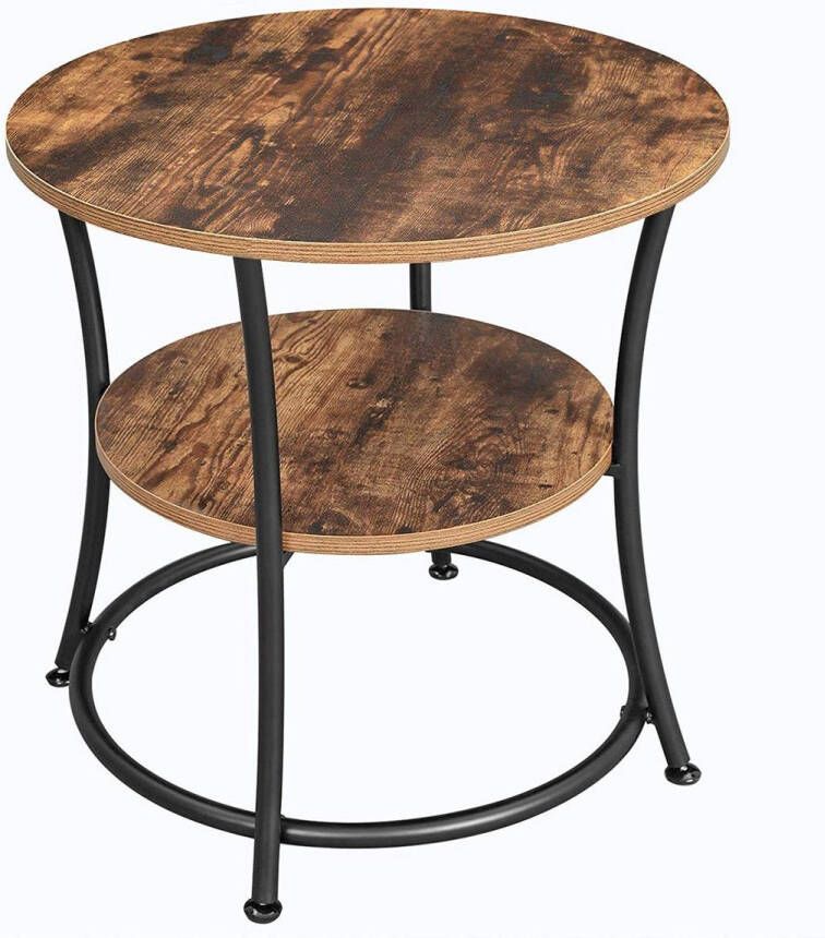 Nancy's Ronde Bijzettafel Vintage Koffietafel Houten Salontafel Bijzettafels 55 CM