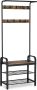Nancy's Staand Garderoberek met Kapstok Schoenenrek en Bank Vintage Industrieel Kapstokken Bruin Zwart 72 x 33 7 x 183 cm - Thumbnail 1