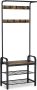Nancy's Staand Garderoberek met Kapstok Schoenenrek en Bank Vintage Industrieel Kapstokken Bruin Zwart 72 x 33 7 x 183 cm - Thumbnail 1