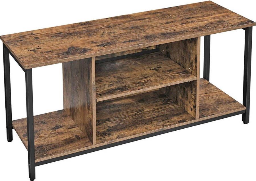 Nancy's Tv Meubel Industrieel Tv-kast Tv Lowboard Tv-tafel Tv Meubels Vintage Bruin Metaal 110 x 40 x 50