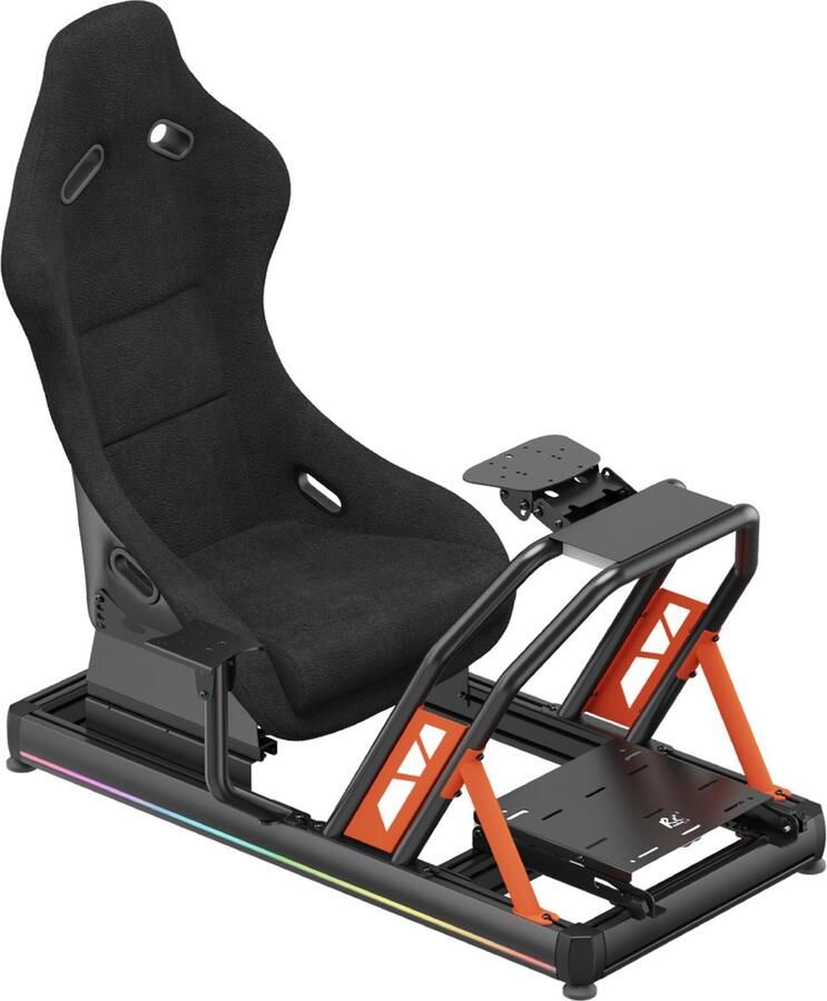 NanoRS RS423 playseat Racestoel Cockpit 3 in 1 Speelstoel racestuurstandaard met stoel max 120kg Zwart