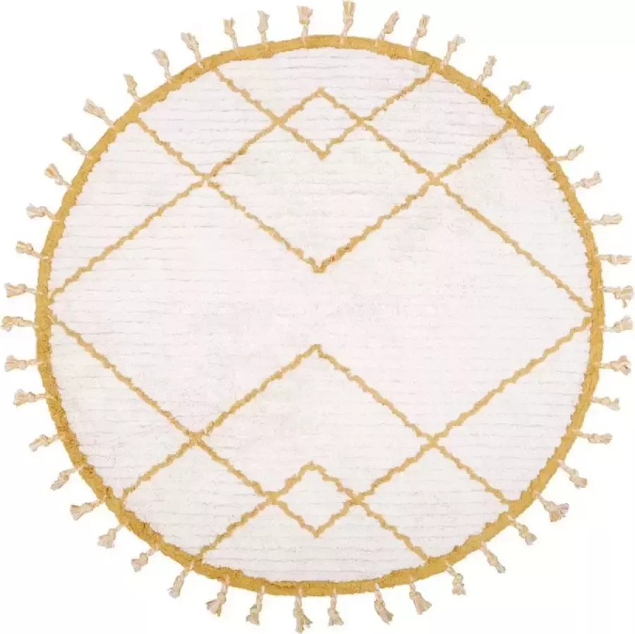 Nattiot Côme Rond Vloerkleed Kinderkamer & Babykamer Mango Tapijt ∅ 120 cm