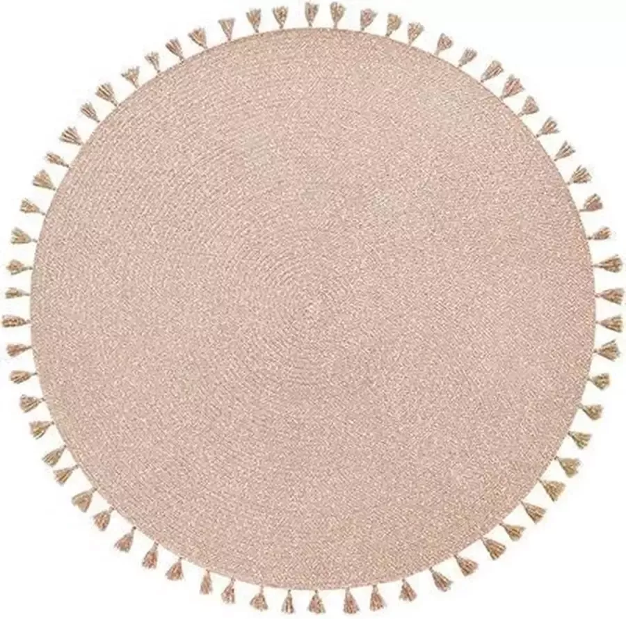 Nattiot Heloise Rond Vloerkleed Kinderkamer & Babykamer Pink Tapijt ∅ 140 cm