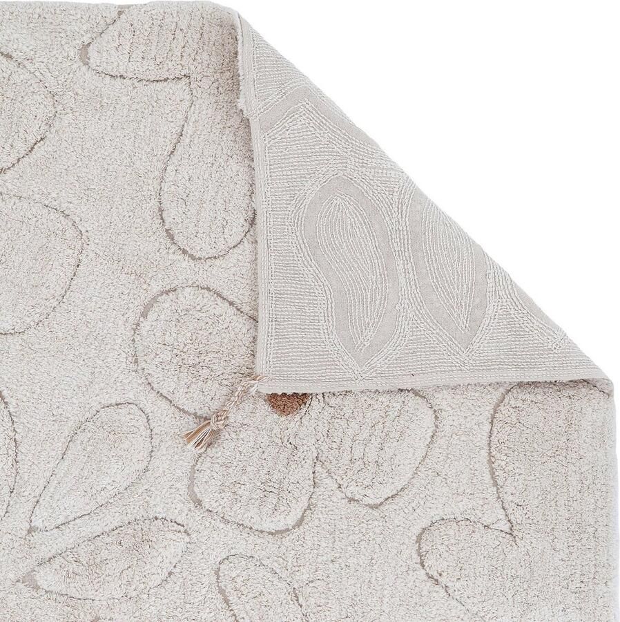 Nattiot Kinderkamer Vloerkleed Beige Gentle Flora Wasbaar