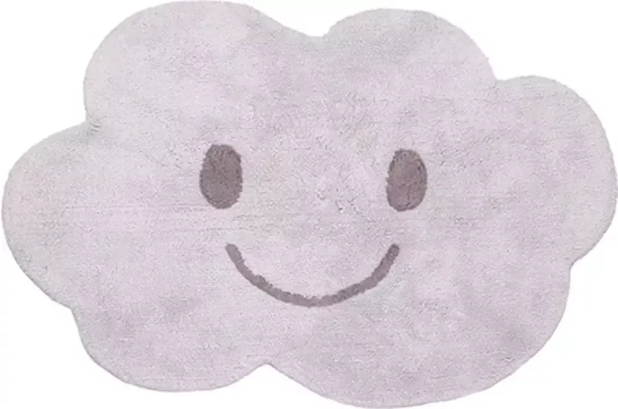Nattiot Nimbus Happy Cloud Vloerkleed Voor Kinderkamer Grey 75 x 115 cm