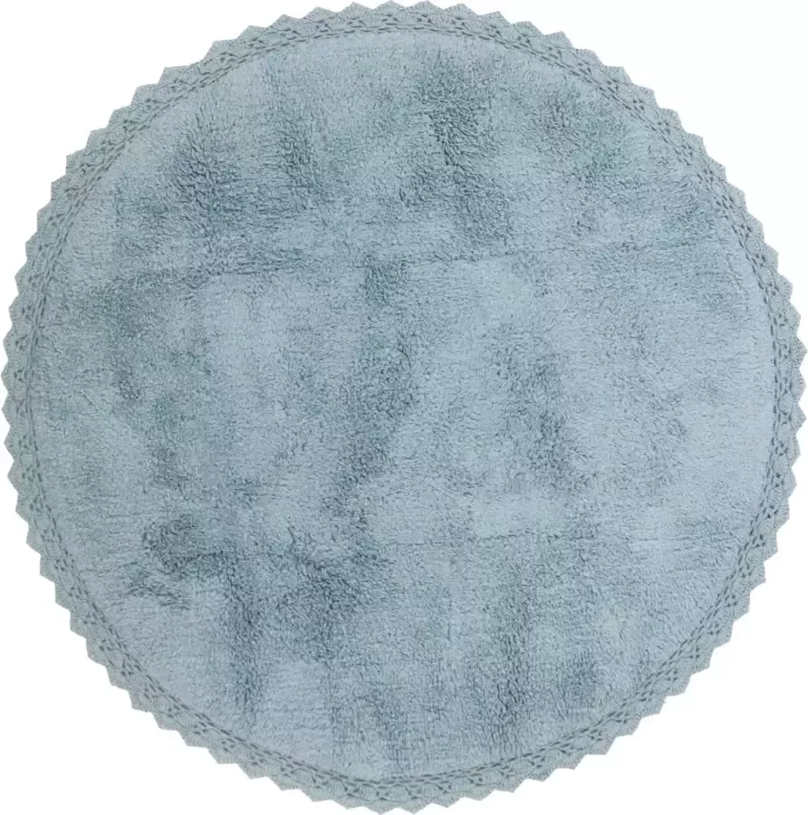 Nattiot Perla Blue Rond Vloerkleed Voor Kinderkamer Tapijt ∅ 110 cm