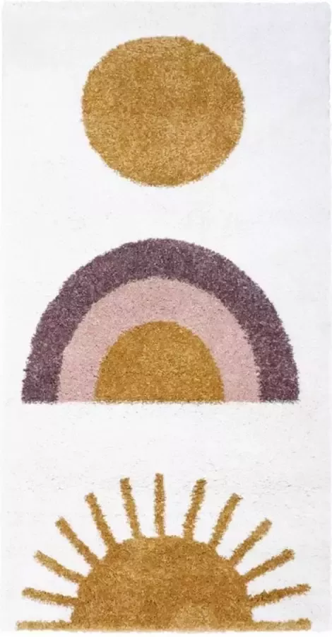 Nattiot Sunshine Rainbow Vloerkleed Voor Kinderkamer 80 x 150 cm