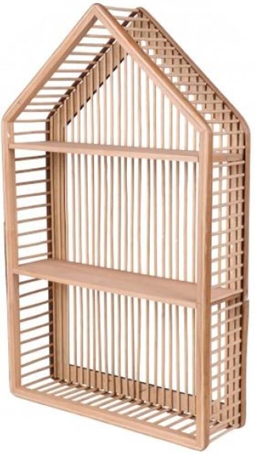 Natural Living Wandplank wandrek huis naturel Boho stijl 2 plankjes 42 x 12 x 66