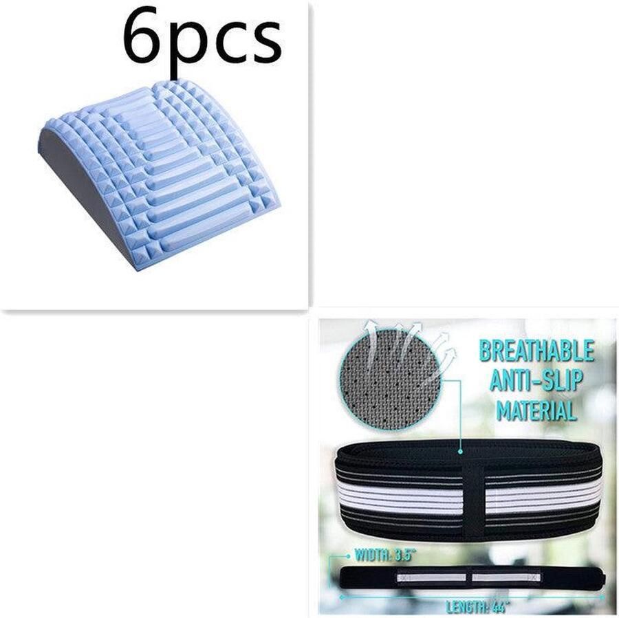Natural Sleep Back Stretcher Pillow Neck Lumbar Support Massager for Neck Waist Back Sciatica Herniated Disc Pain Relief & Relaxation