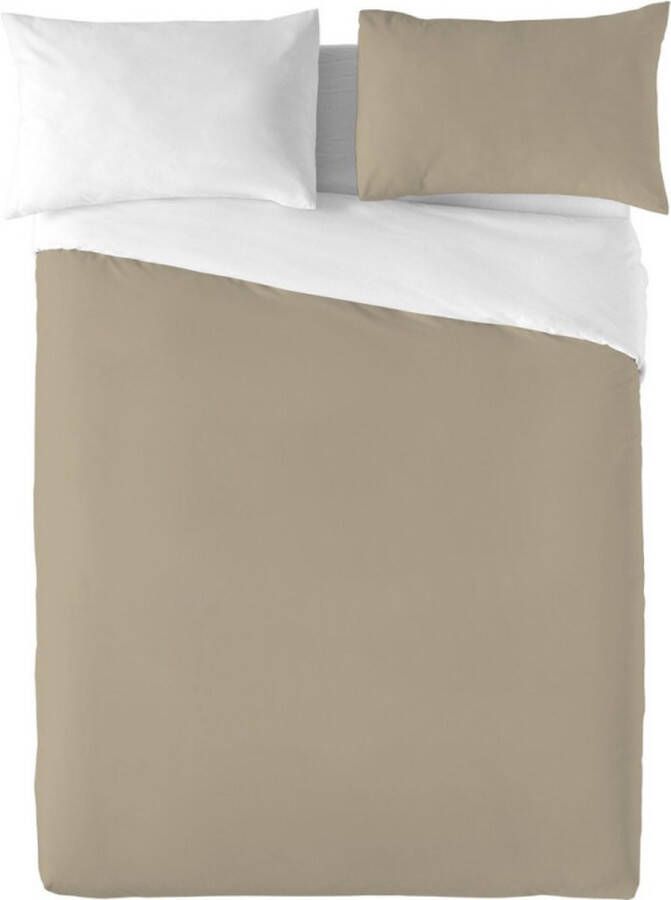 Naturals Noorse hoes FUNDA NORDICA BICOLOR REVERSIBLE Omkeerbaar Beige Wit Bed van 105 Bed van 105 110 (180 x 270 cm)