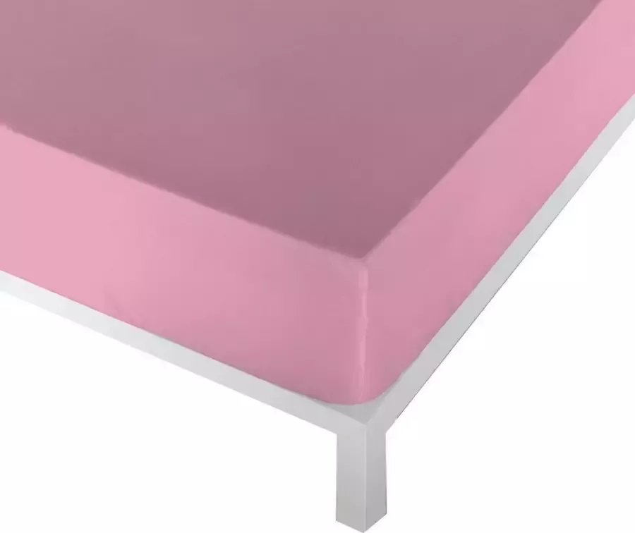 Naturals Verstelbaar onderlaken BAJERA (DRAP HOUSSE) Licht Roze 90 x 190 200 cm (Bed van 90)